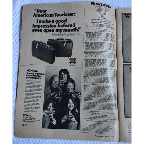 Newsweek Magazine July 4,1976 Our America Self Portrait At 200 Years VINTAGE ADS - Picture 4 of 9